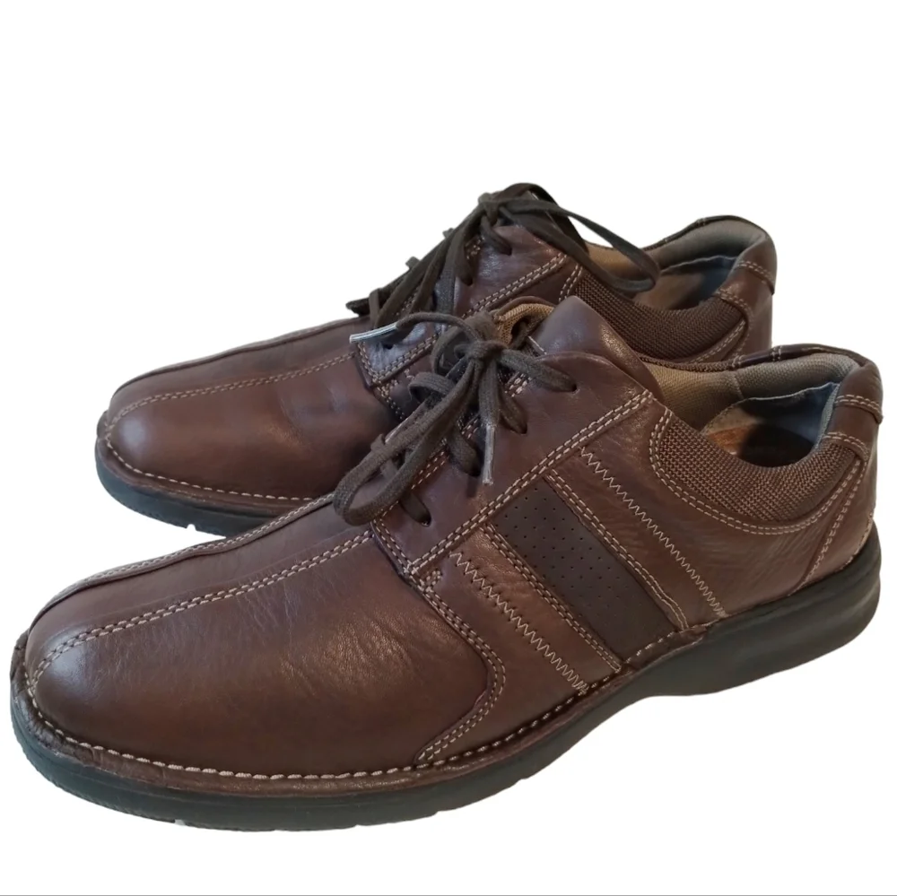 Clarks Leather Casual Oxford‎ Men's 10½ Brown